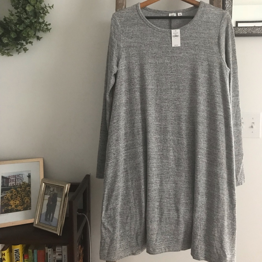 Grey Knit Swing Dress
